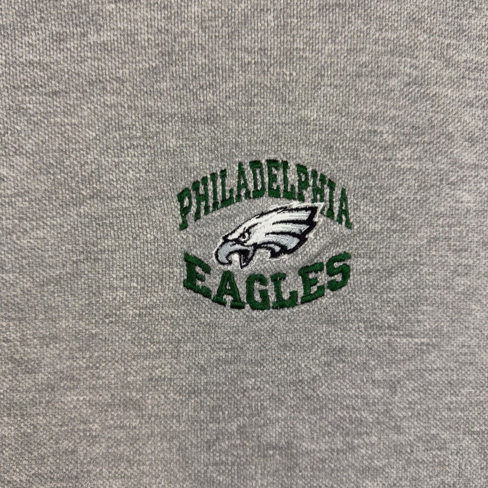 Vintage 1997 Philadelphia Eagles Short Sleeve Sweatshirt Gray The Edge Mens L - Picture 2 of 7